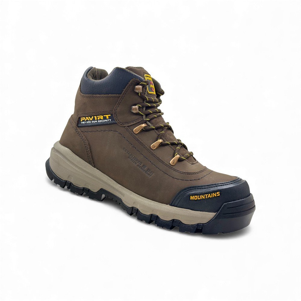 Botín de Seguridad Pavirt Drekk Marrón | Cuero Nobuck, Puntera de Acero y Suela EVA+Caucho 🥾🤎 - Imagen de 4