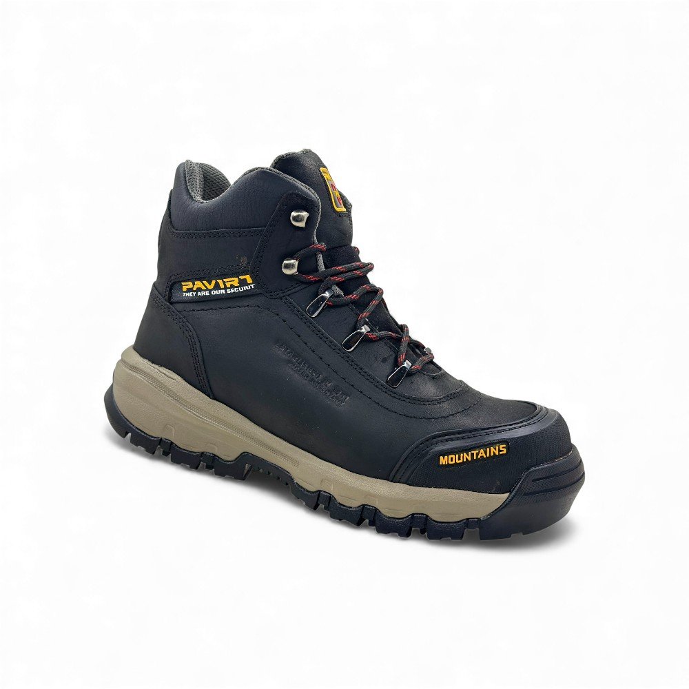 Botín de Seguridad Pavirt Drekk Negro | Cuero Nobuck, Puntera de Acero y Suela EVA+Caucho 🥾⚫ - Imagen de 5