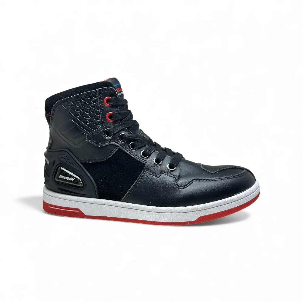 Zapatillas para Moto - Cuero Microfibra | Reflectante + Carbono
