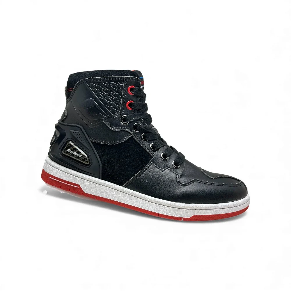 Zapatillas para Moto - Cuero Microfibra | Reflectante + Carbono - Imagen de 4