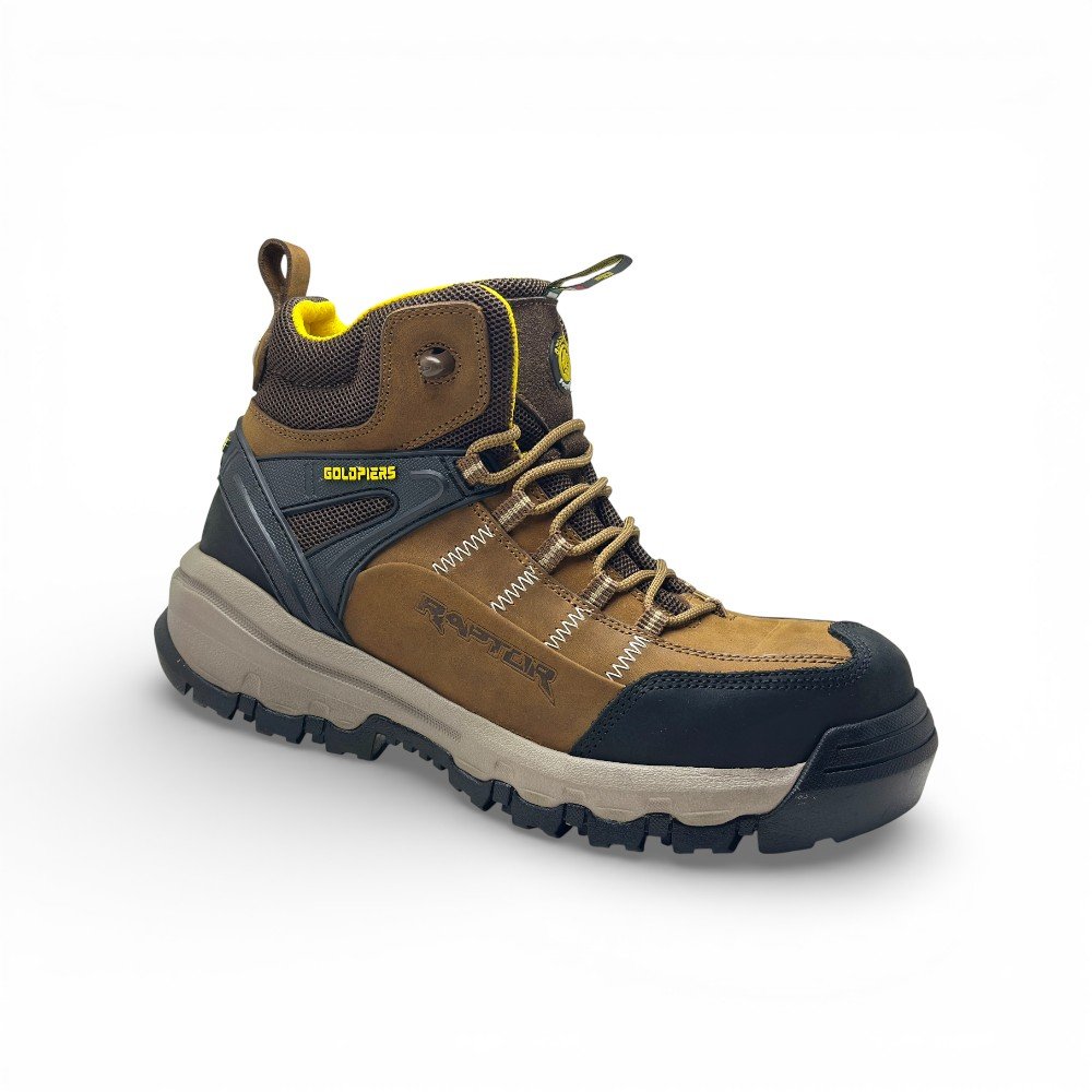 Botín Seguridad GOLDPIERS RAPTOR HABANO - Acero 200J | Cuero Nobuck - Imagen de 4