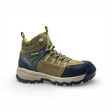 Botín Seguridad GOLDPIERS RAPTOR OLIVO - Acero 200J | Cuero Nobuck