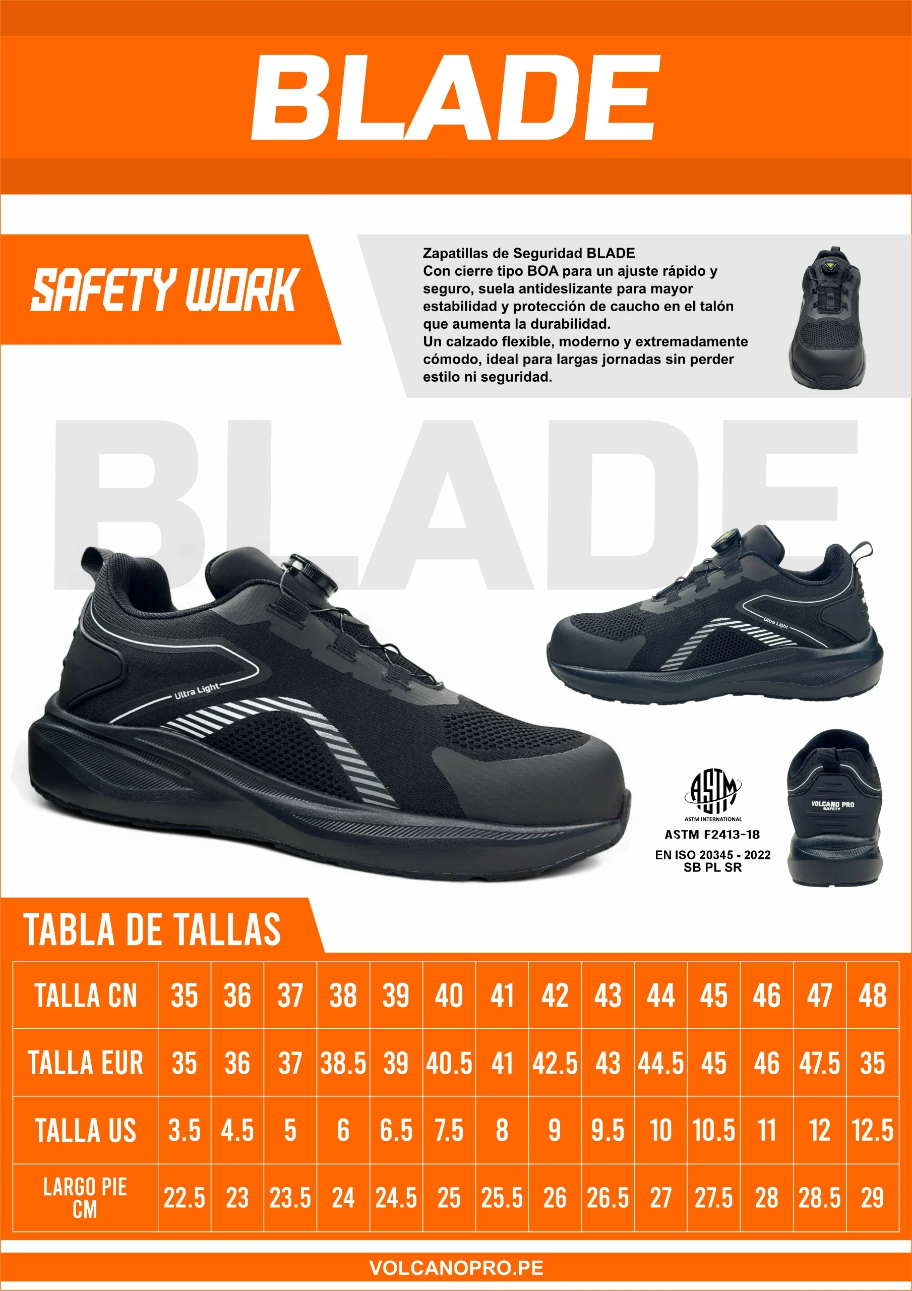ZAPATILLA DE SEGURIDAD DIELECTRICA ANTIPERFORANTE BLADE - Imagen de 11