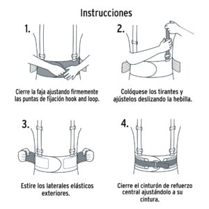 Cinturón Soporte Lumbar TRUPER | 4 Varillas + Ajuste Hook & Loop - Imagen de 4