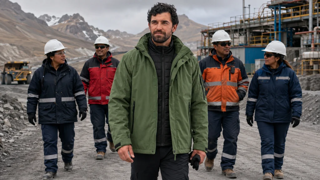 Cuadrilla con casacas apropiadas para clima frío.