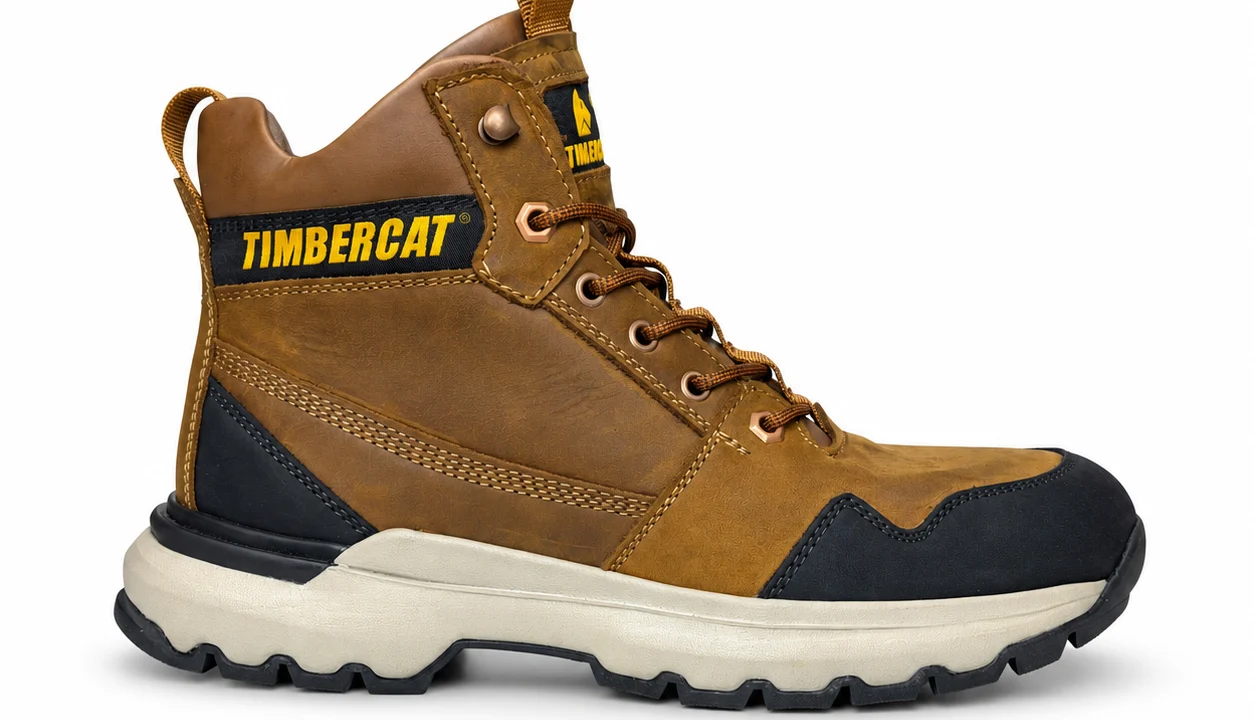 Botín casual Timbercat Colorado Alto de cuero nobuck marrón
