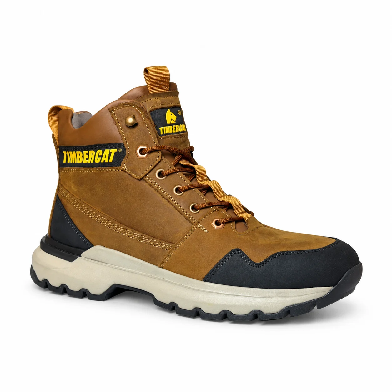 Botín casual Timbercat Colorado Alto de cuero nobuck marrón