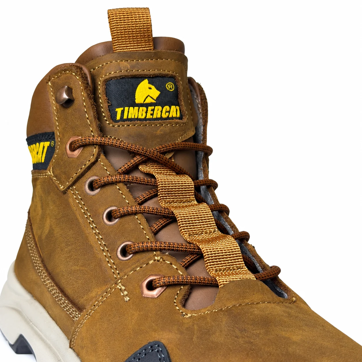Botín casual Timbercat Colorado Alto de cuero nobuck marrón