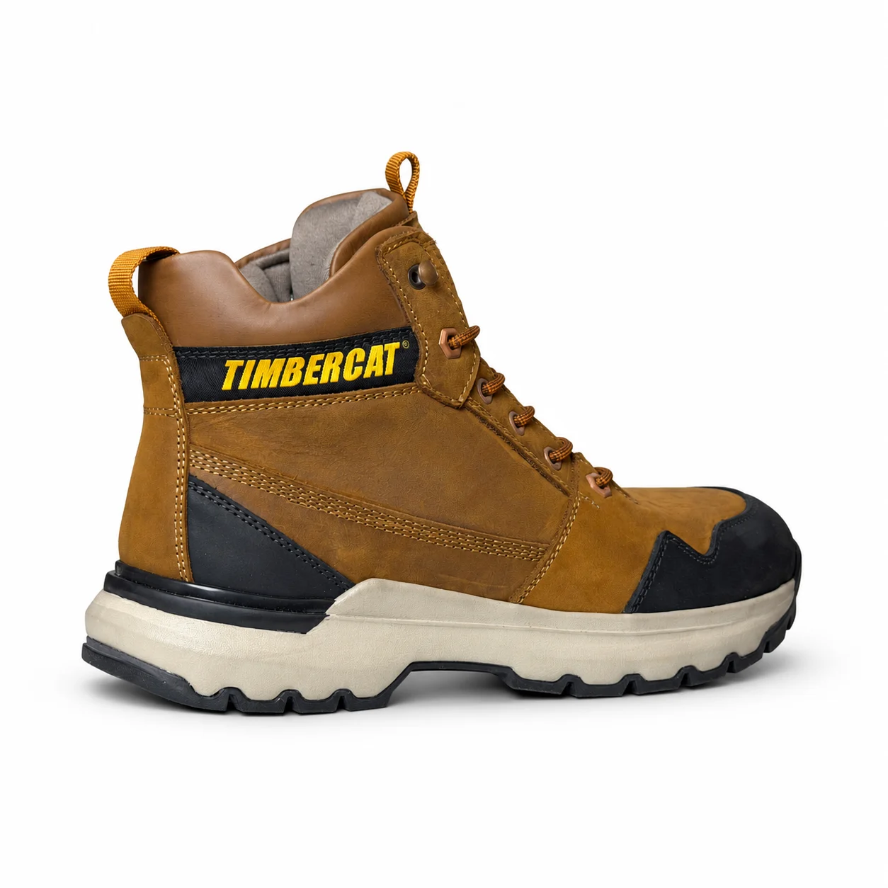 Botín casual Timbercat Colorado Alto de cuero nobuck marrón