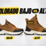 Comparativa Timbercat Colorado bajo y Colorado alto, ambos calzados completos